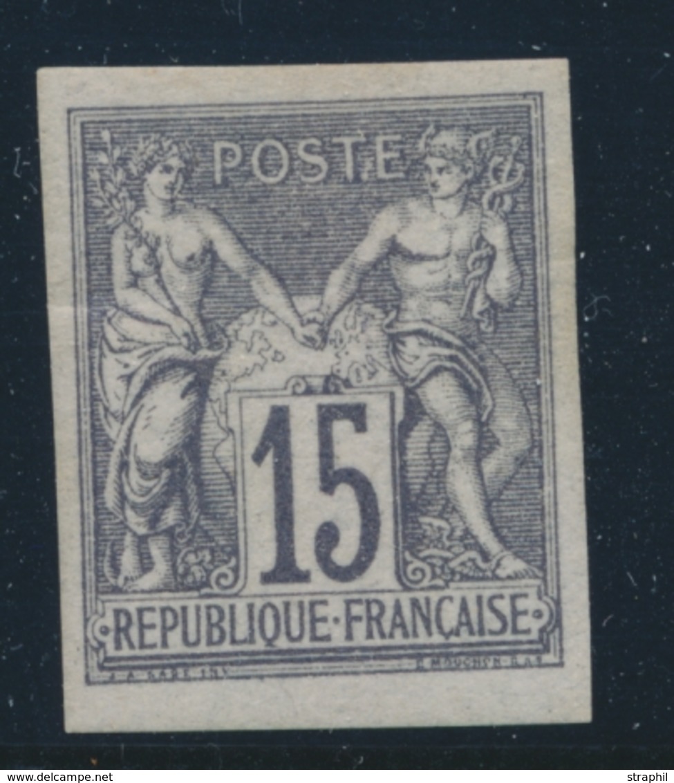 ** N°66a - 15c Gris - ND - Signé Brun - TB - 1876-1878 Sage (Type I)