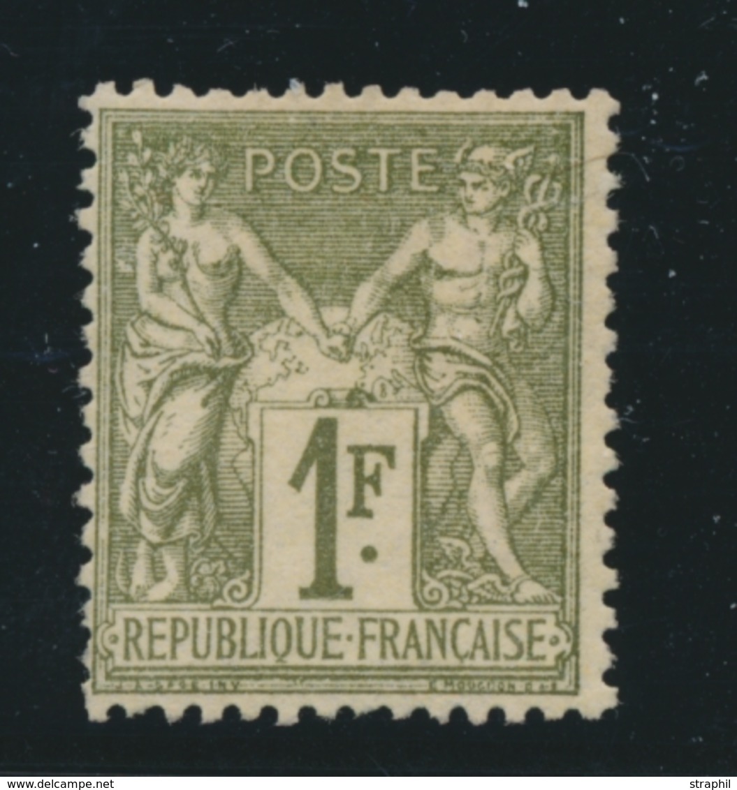 * N°72 - 1F Olive - TB - 1876-1878 Sage (Typ I)