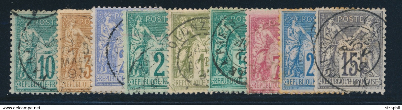 O N°74/82 - Les 9 Val - TB - 1876-1878 Sage (Type I)