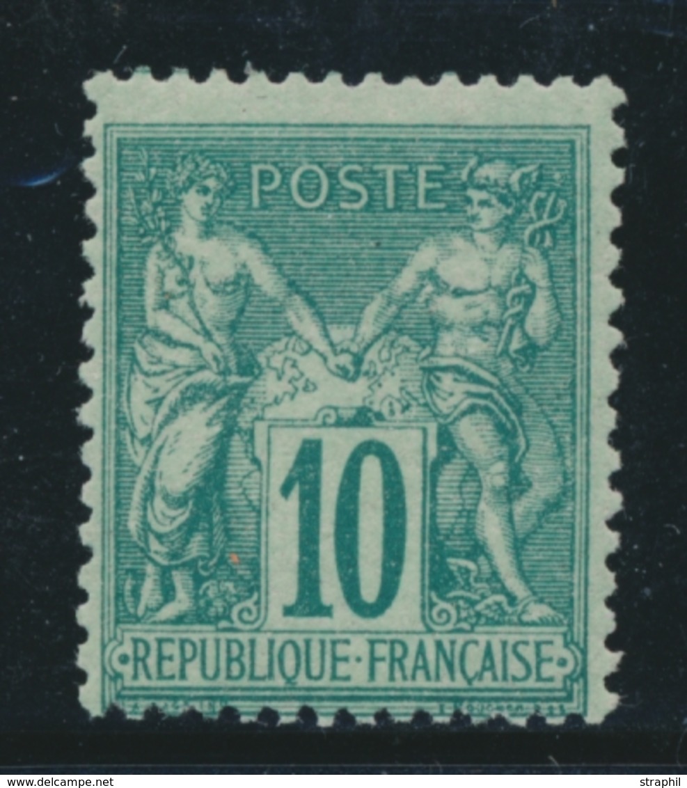 * N°76 - 10c Vert - Charn. Légère - TB - 1876-1878 Sage (Typ I)