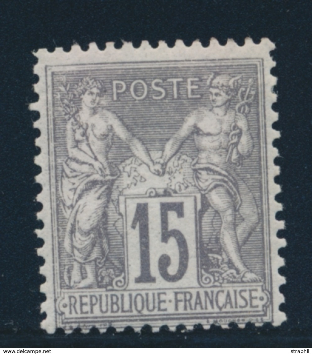 * N°77 - 15c Gris Foncé - Signé - TB - 1876-1878 Sage (Typ I)