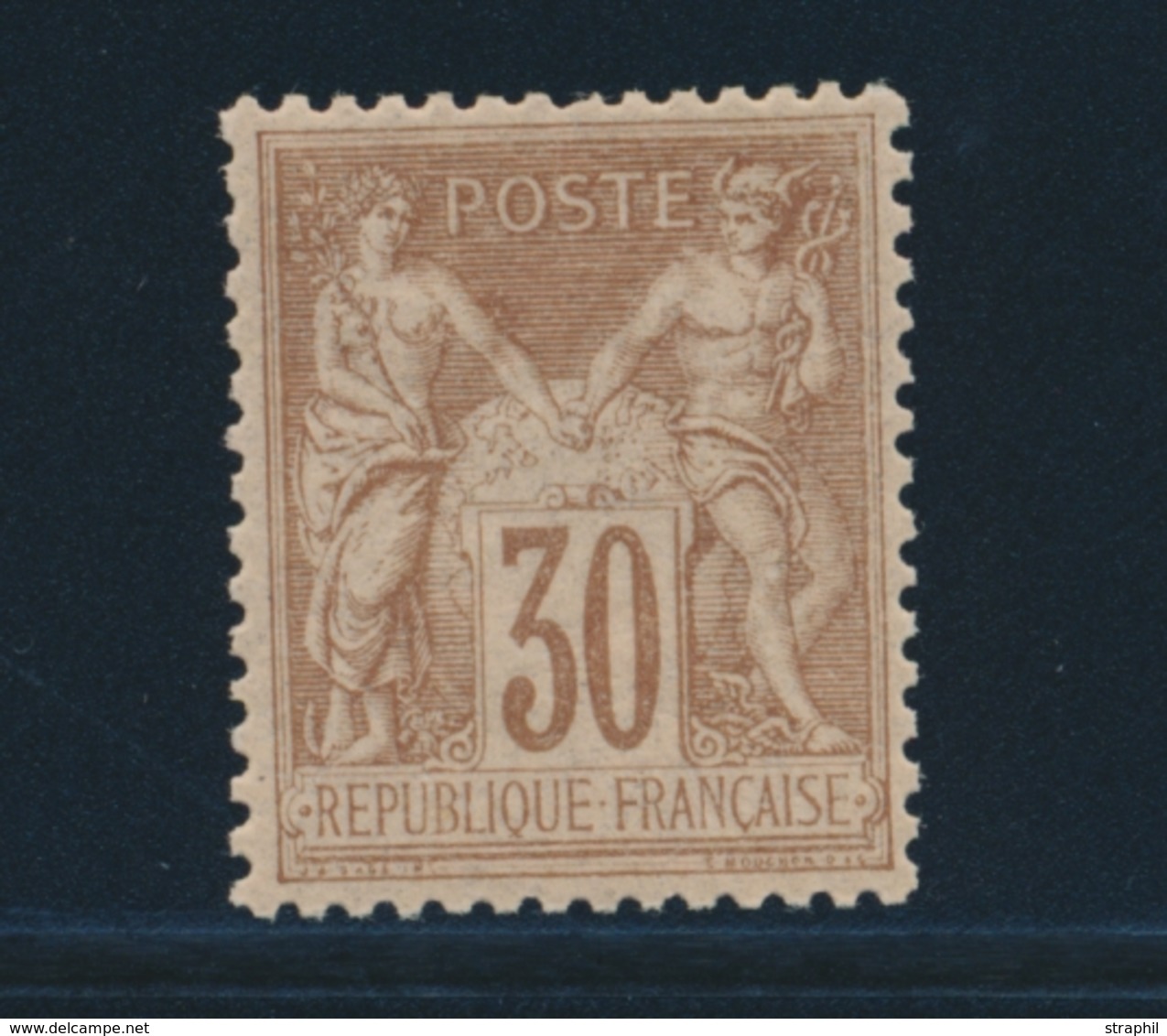 * N°80 - 30c Brun - TB Centrage - Charn. Légère - TB - 1876-1878 Sage (Typ I)