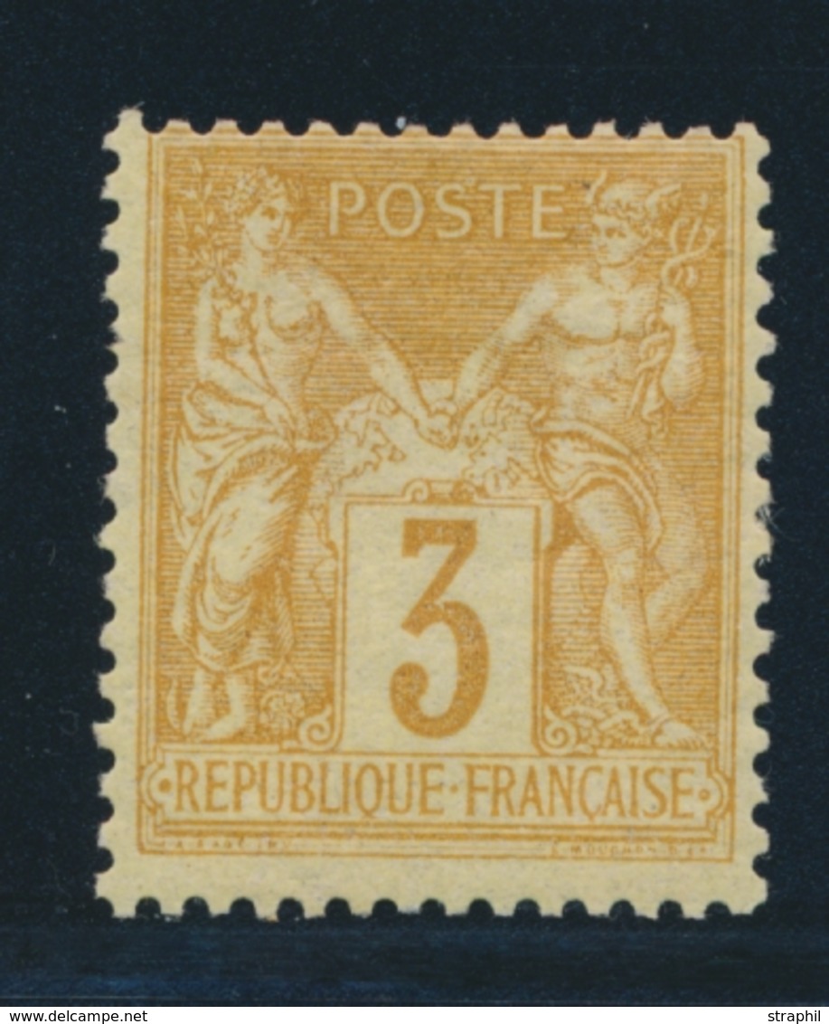 * N°86 - 3c Bistre Jaune - TB - 1876-1878 Sage (Type I)