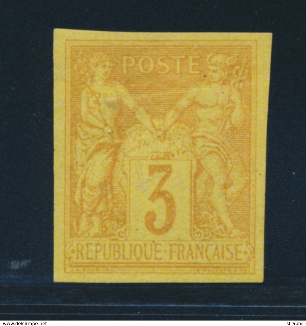 (*) N°86b - 3c Jaune - Granet - TB - 1876-1878 Sage (Type I)