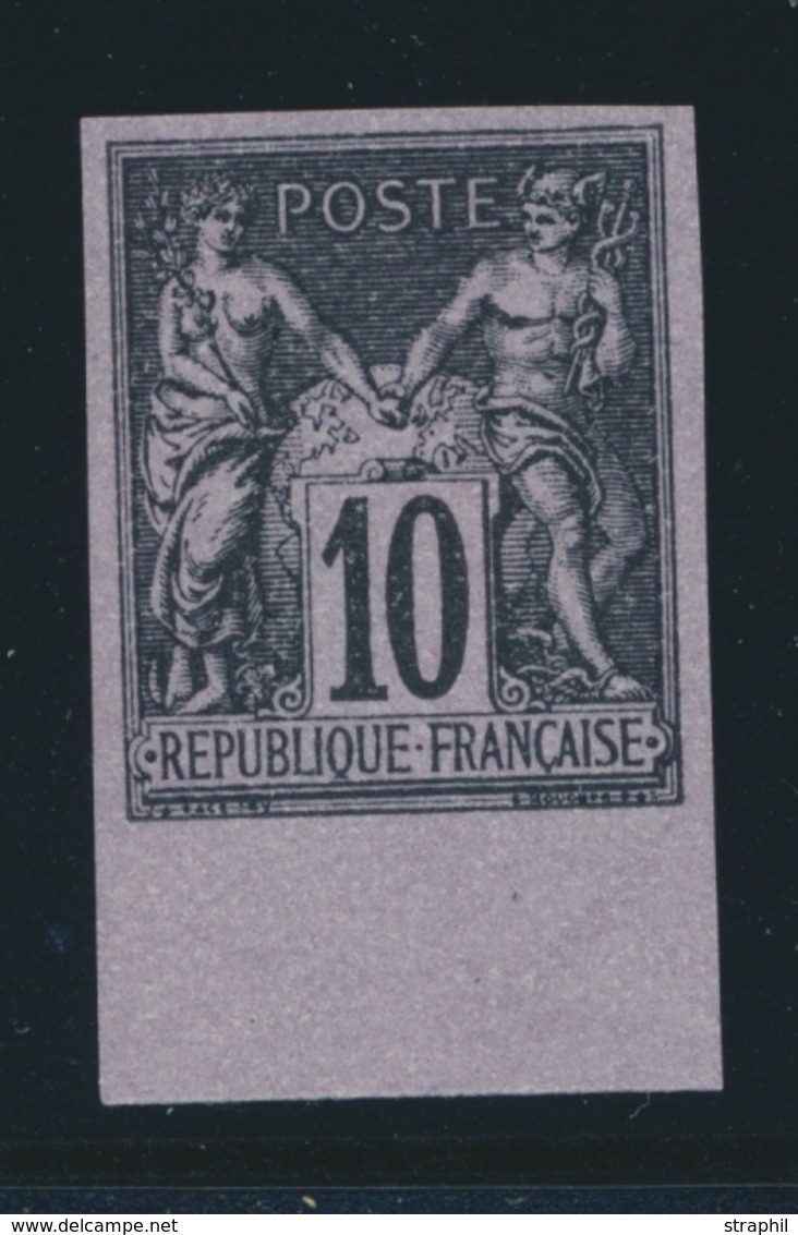 (*) N°89d - 10c Noir S/lilas - Granet - TB - 1876-1878 Sage (Type I)