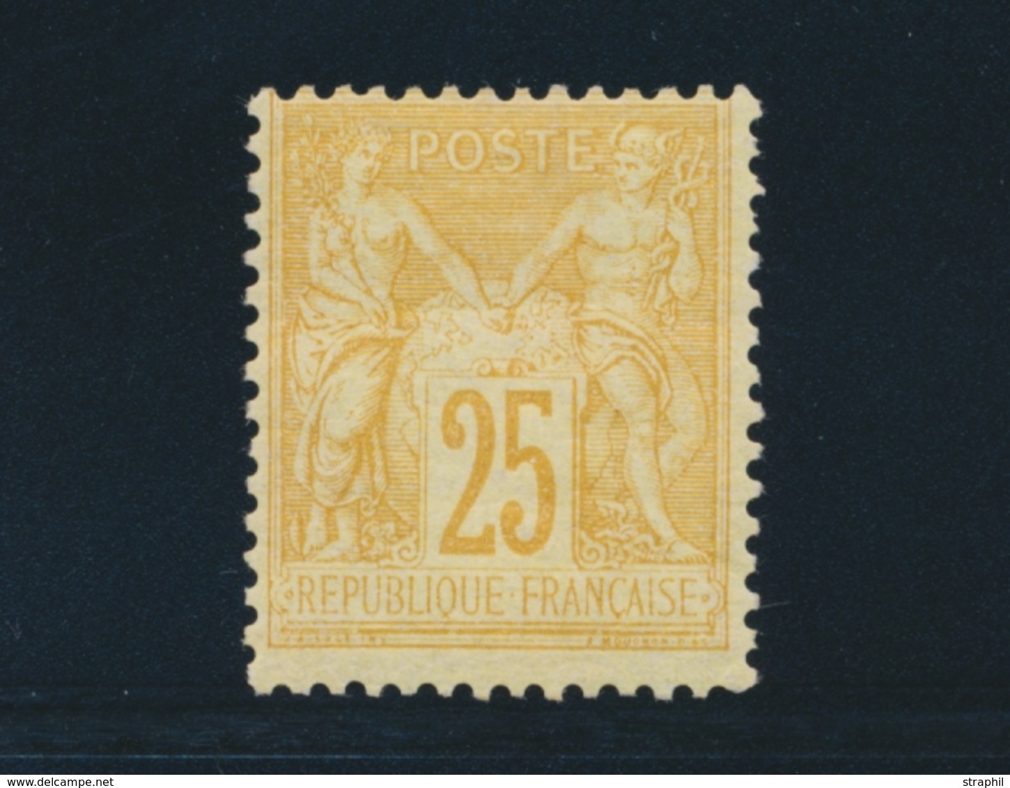 * N°92 - 25c Bistre Jaune - TB - 1876-1878 Sage (Typ I)