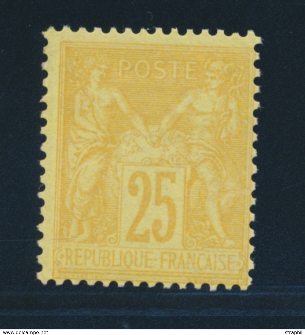 * N°92 - 25c Bistre S/jaune - Comme ** - TB - 1876-1878 Sage (Typ I)