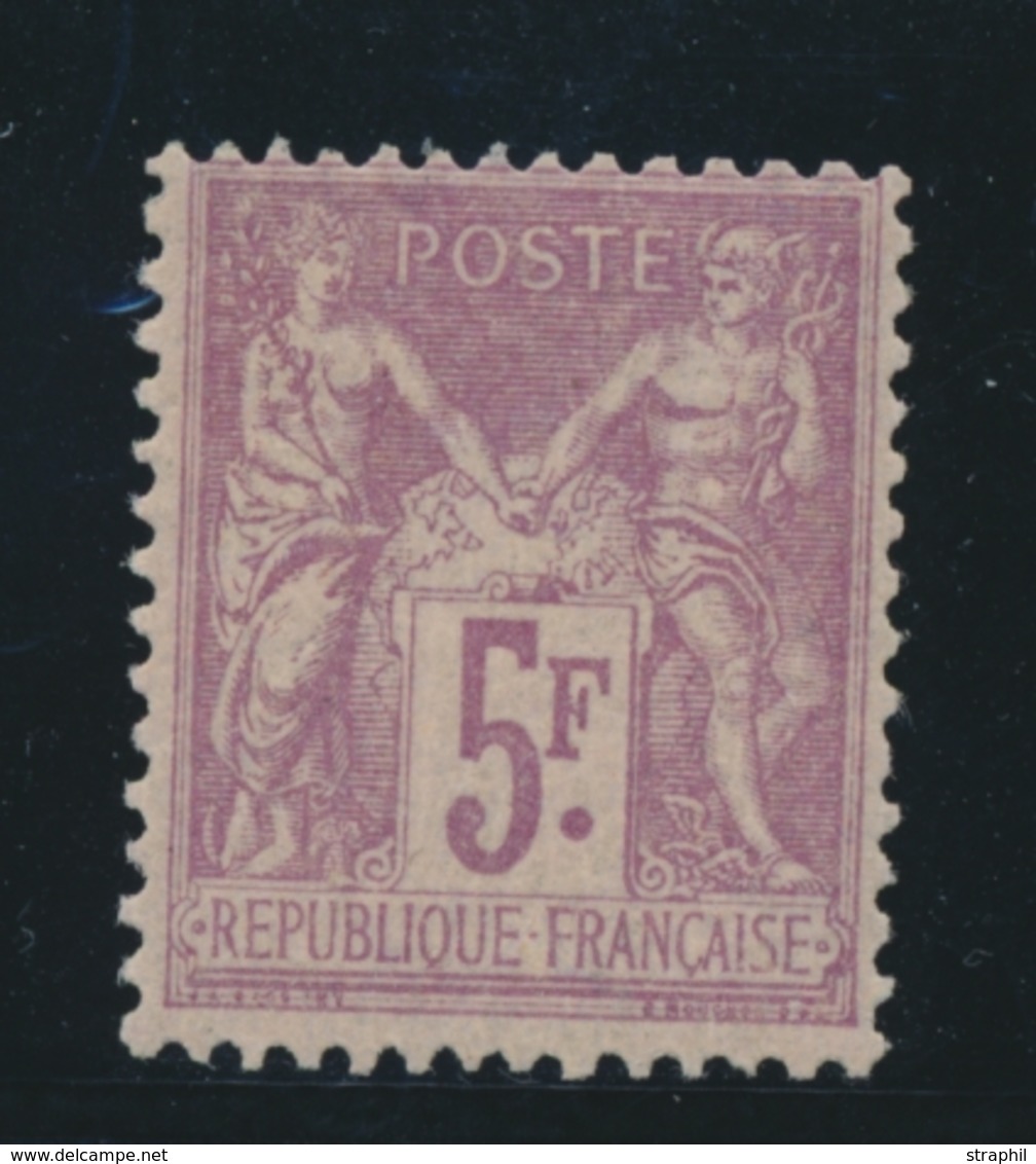 ** N°95a - 5F Lilas Rose S/lilas Pâle - Signé Blanc - TB - 1876-1878 Sage (Type I)