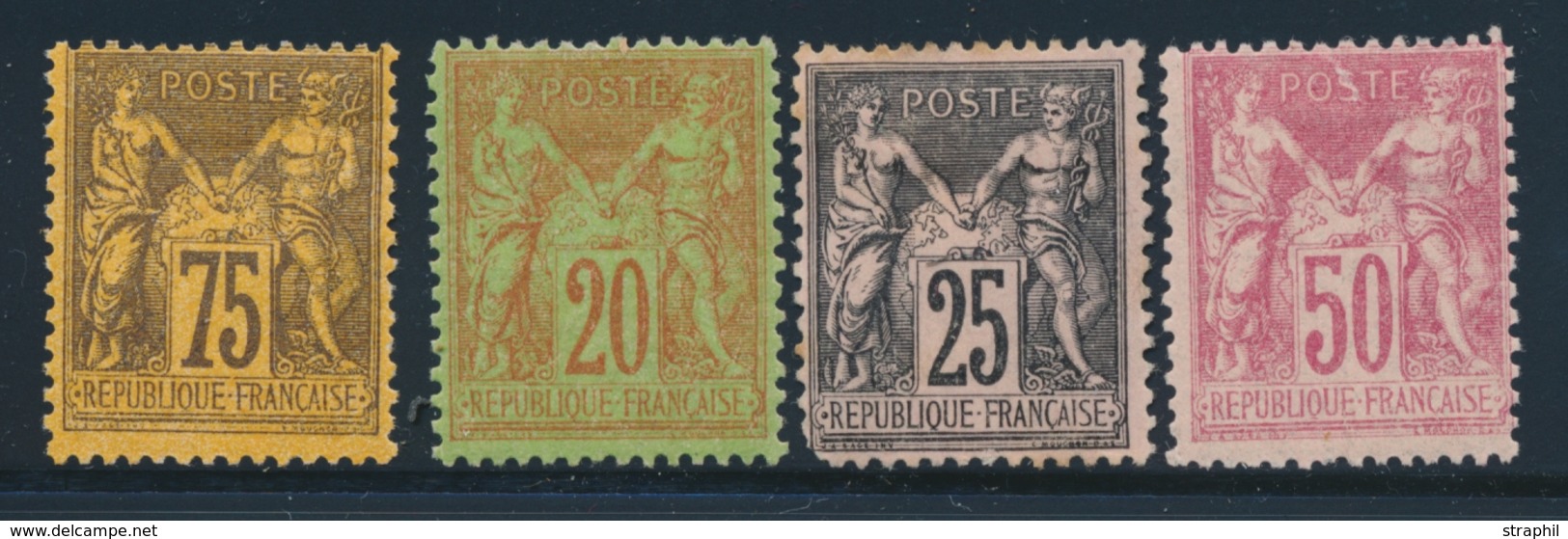 * N°96/99 - Les 4 Val - TB - 1876-1878 Sage (Typ I)