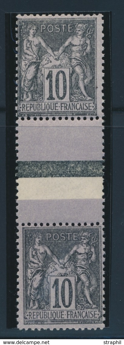 ** N°103b - 10c (III) Et 10c (II) - Se Tenant - TB - 1876-1878 Sage (Type I)