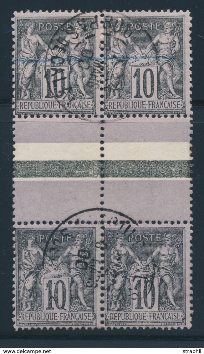 O N°103b - 2 Paires Verticales - TB - 1876-1878 Sage (Type I)