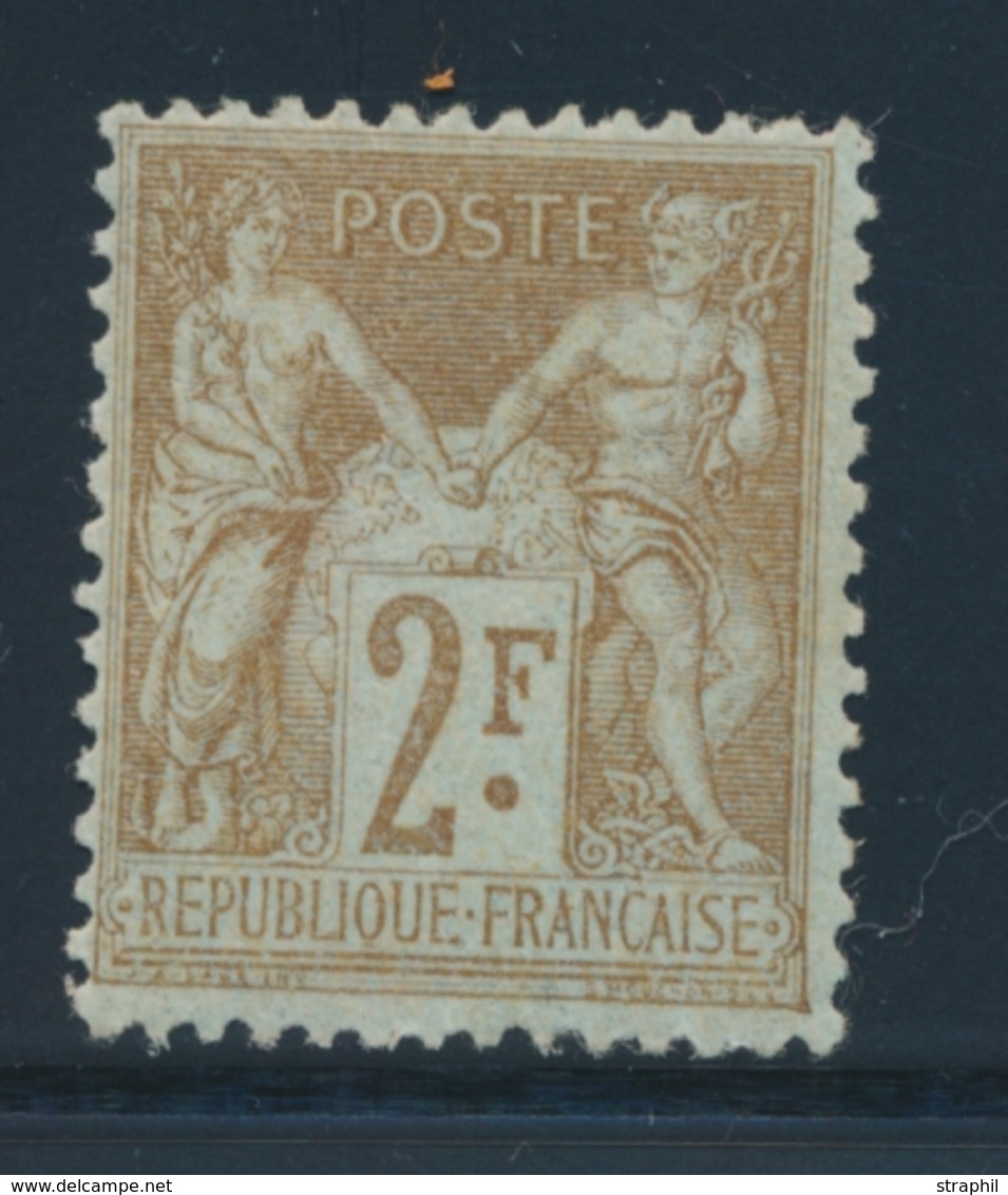 ** N°105 - 2F Bistre S/azuré - TB - 1876-1878 Sage (Type I)