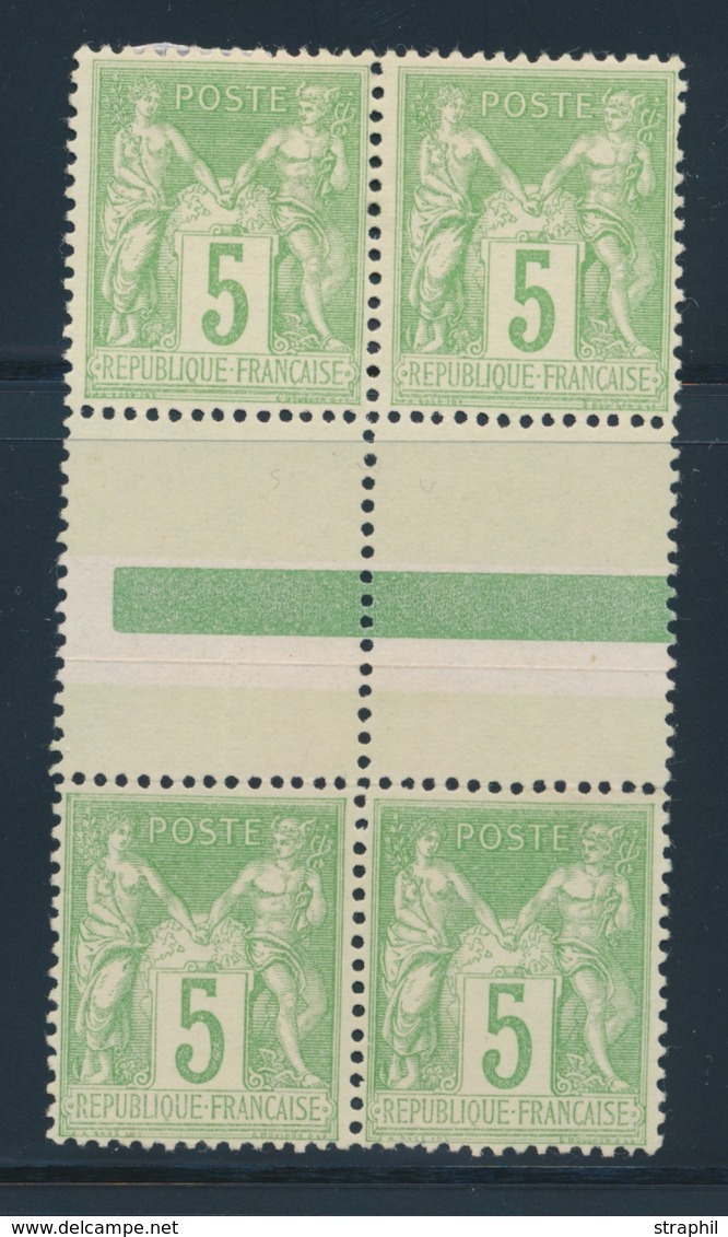 (*) N°106a - 2 Paire Verticales  - TB - 1876-1878 Sage (Typ I)