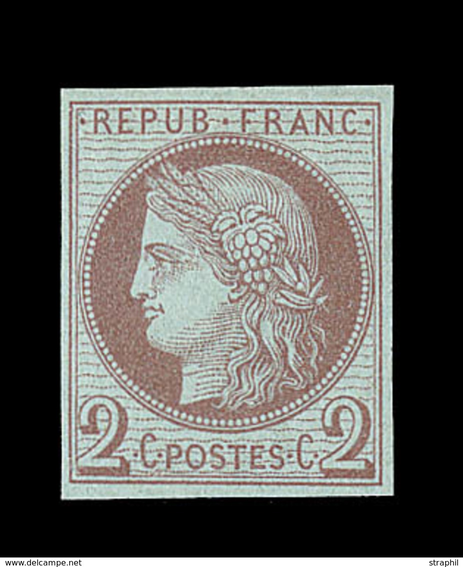 (*) N°51 - 2c Brun S/azuré - ND - TB - Unused Stamps