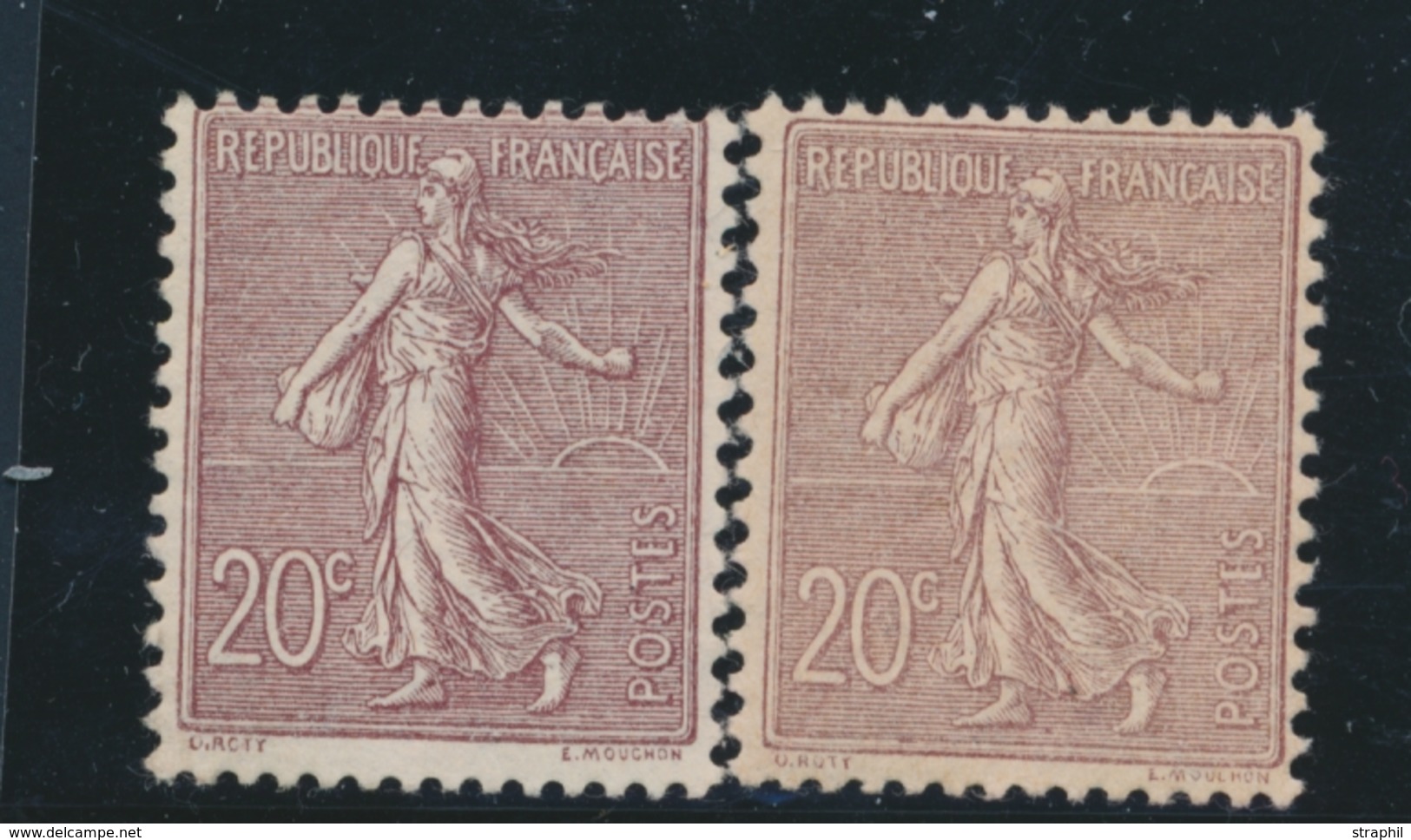 ** N°131 X 2 Ex - 1 Ex Signé Brun - Nuances - TB - 1903-60 Sower - Ligned