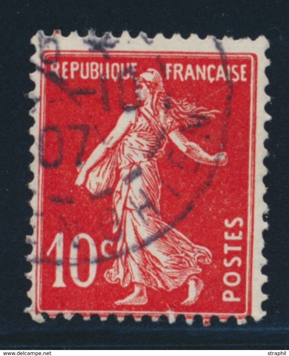 O N°138c - 10c Rouge écarlate - TB - 1906-38 Semeuse Camée