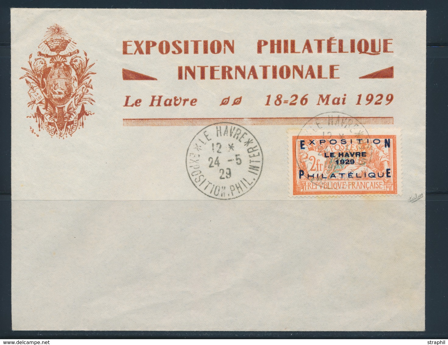 L N°257A - Obl. Expo Le Havre - 24/5/29 - S/env. à Entête De L'Expo - TB - Unused Stamps