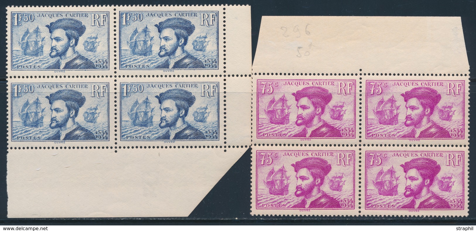 ** N°296/97 - BDF - En Blocs De 4 - TB - Unused Stamps