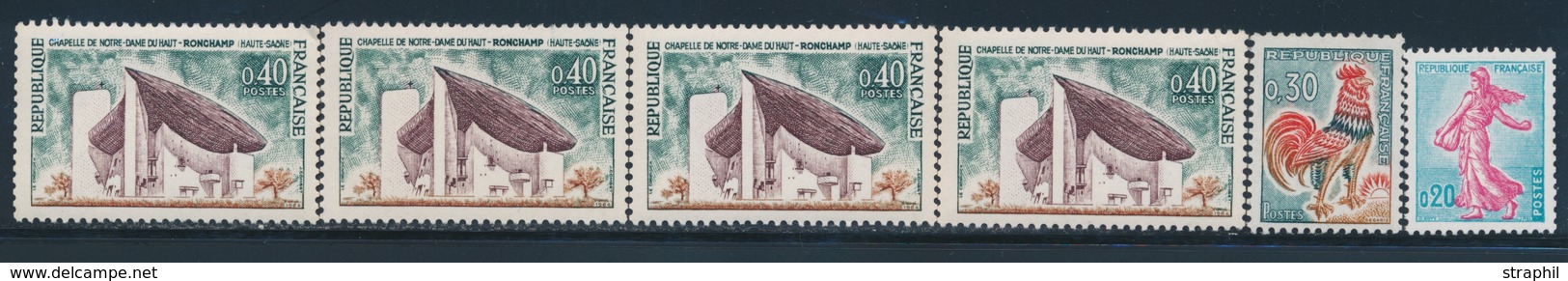 ** N°1233a, 1331Ab, 1435b (x4) - TB - Unused Stamps