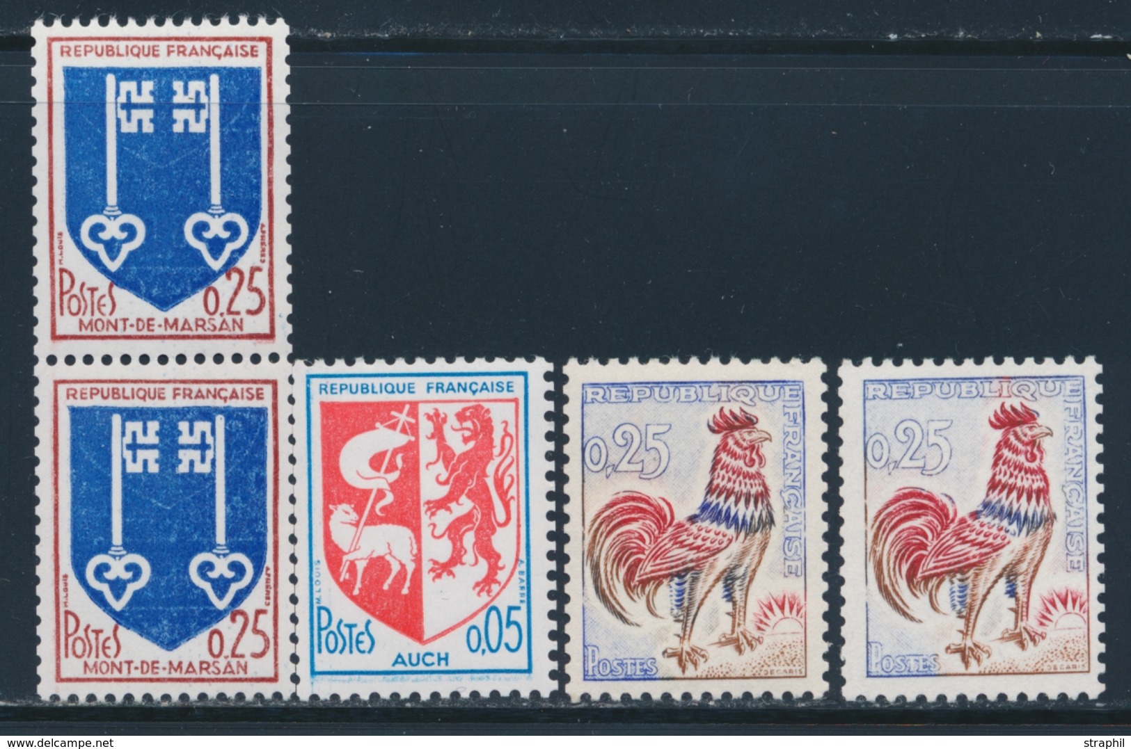 ** N°1331b/c, 1468a, 69b - TB - Unused Stamps