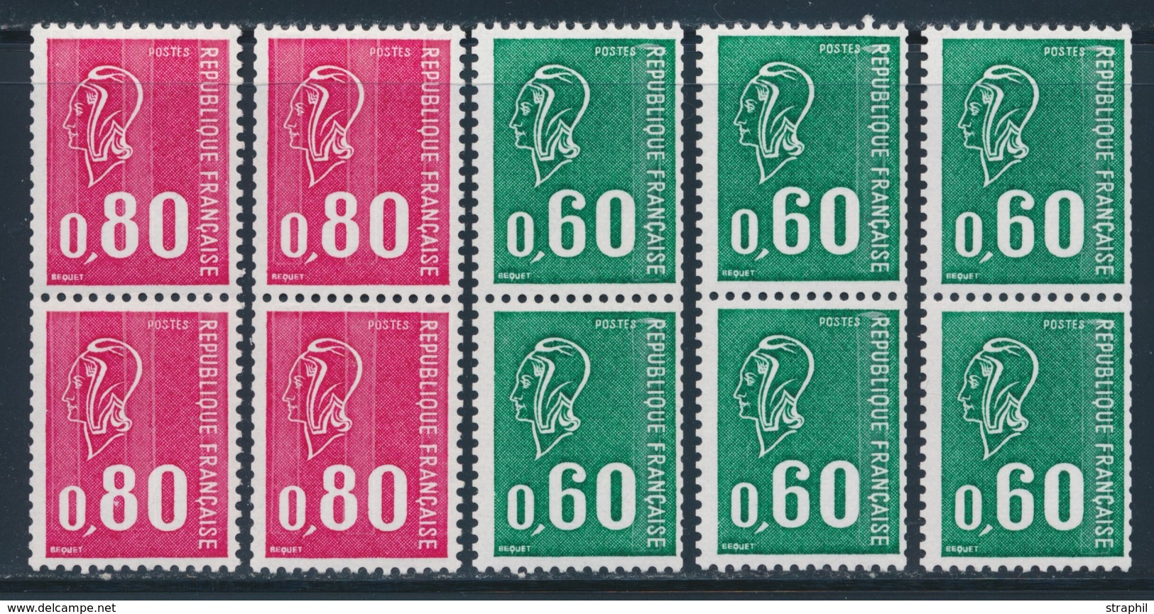 ** N°1815b (x3), 1816c (x2) - 5 Paires - TB - Bibliothèque Verte