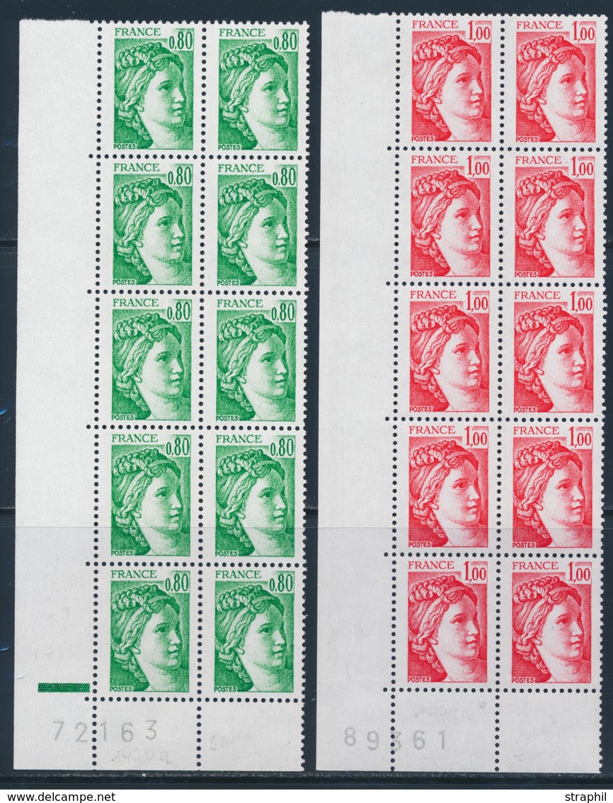 ** N°1970c, 1972c - Bloc De 10 - TB - Biblioteca Verde