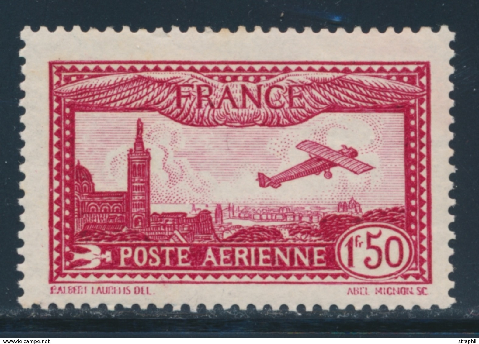 ** N°5 - 1F50 Carmin - TB - 1927-1959 Postfris