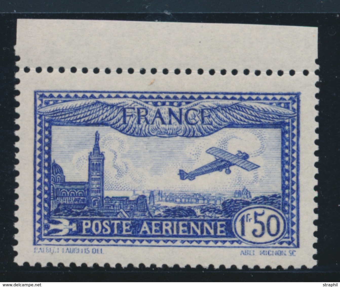 ** N°6b - 1F50 Outremer Vif - Signé Scheller - TB - 1927-1959 Mint/hinged