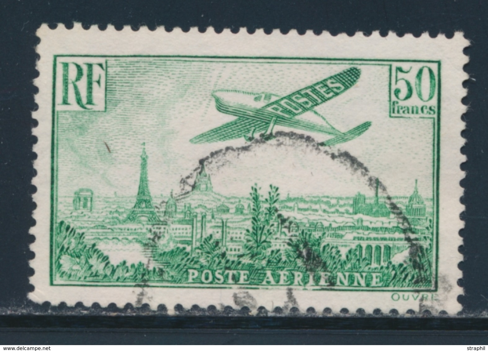 O N°14 - 50F Vert - Cachet Moyen - TB - 1927-1959 Postfris