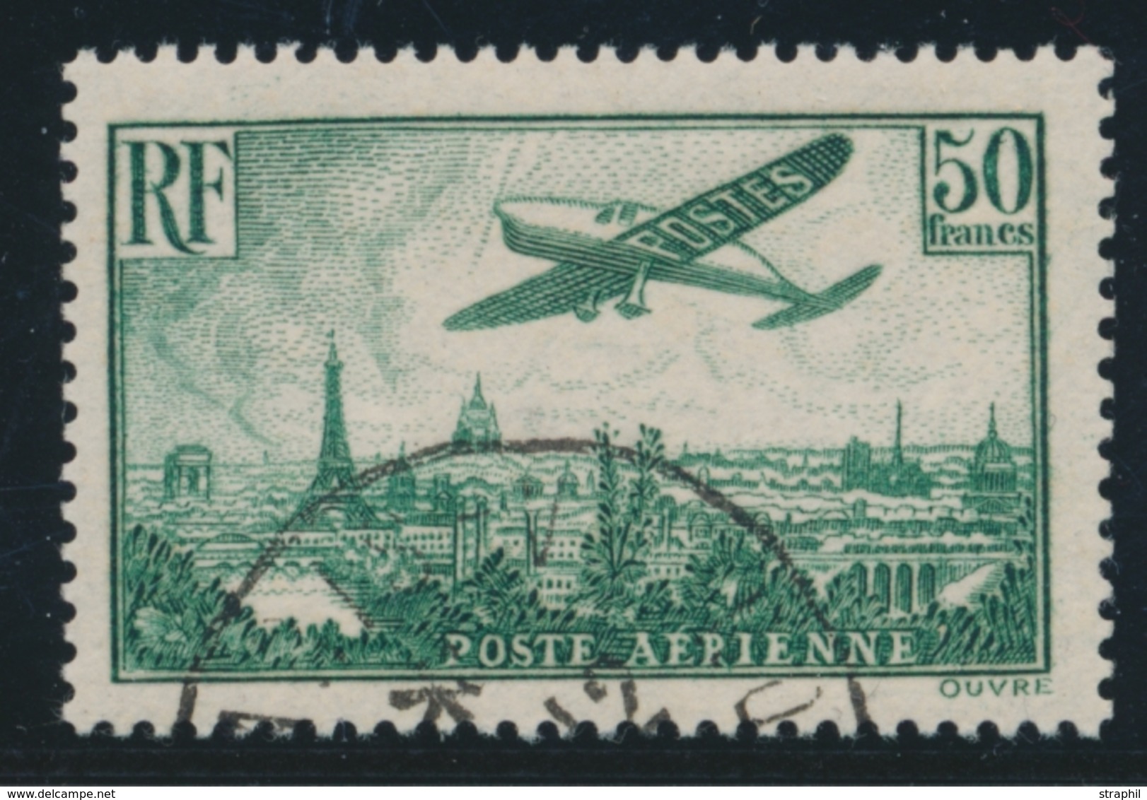 O N°14b - 50F Vert Foncé - TB - 1927-1959 Postfris
