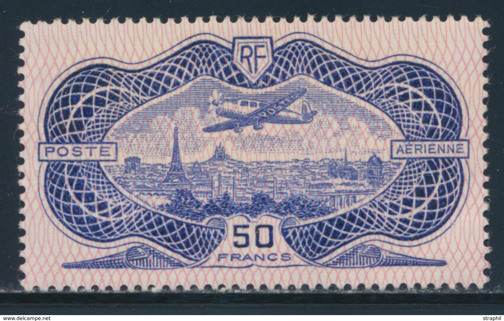 ** N°15 - 50F Burelé - TB - 1927-1959 Mint/hinged