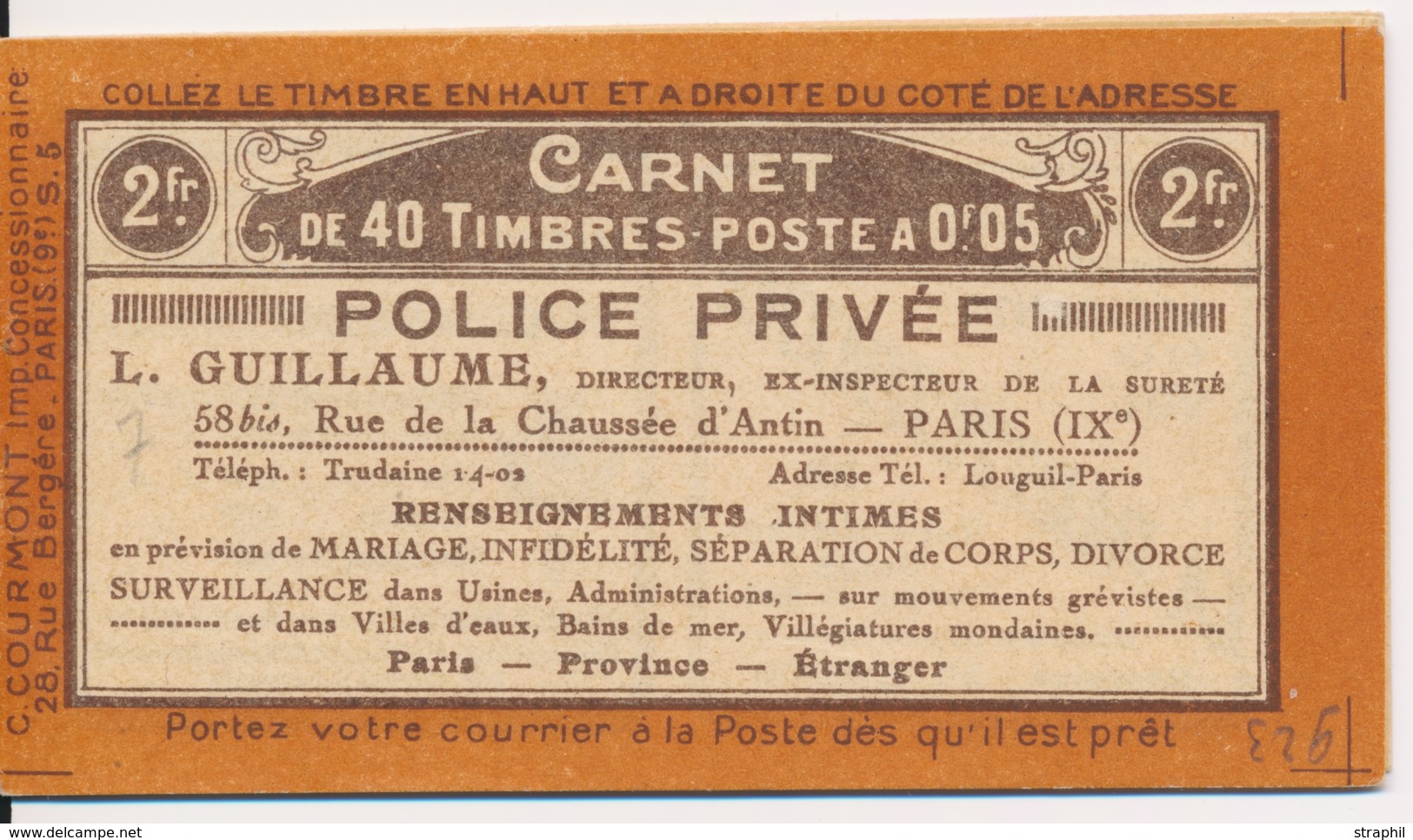 ** N°158 C2 - S5 - Couv. POLICE PRIVEE, L'AIGLE - TB - Andere & Zonder Classificatie