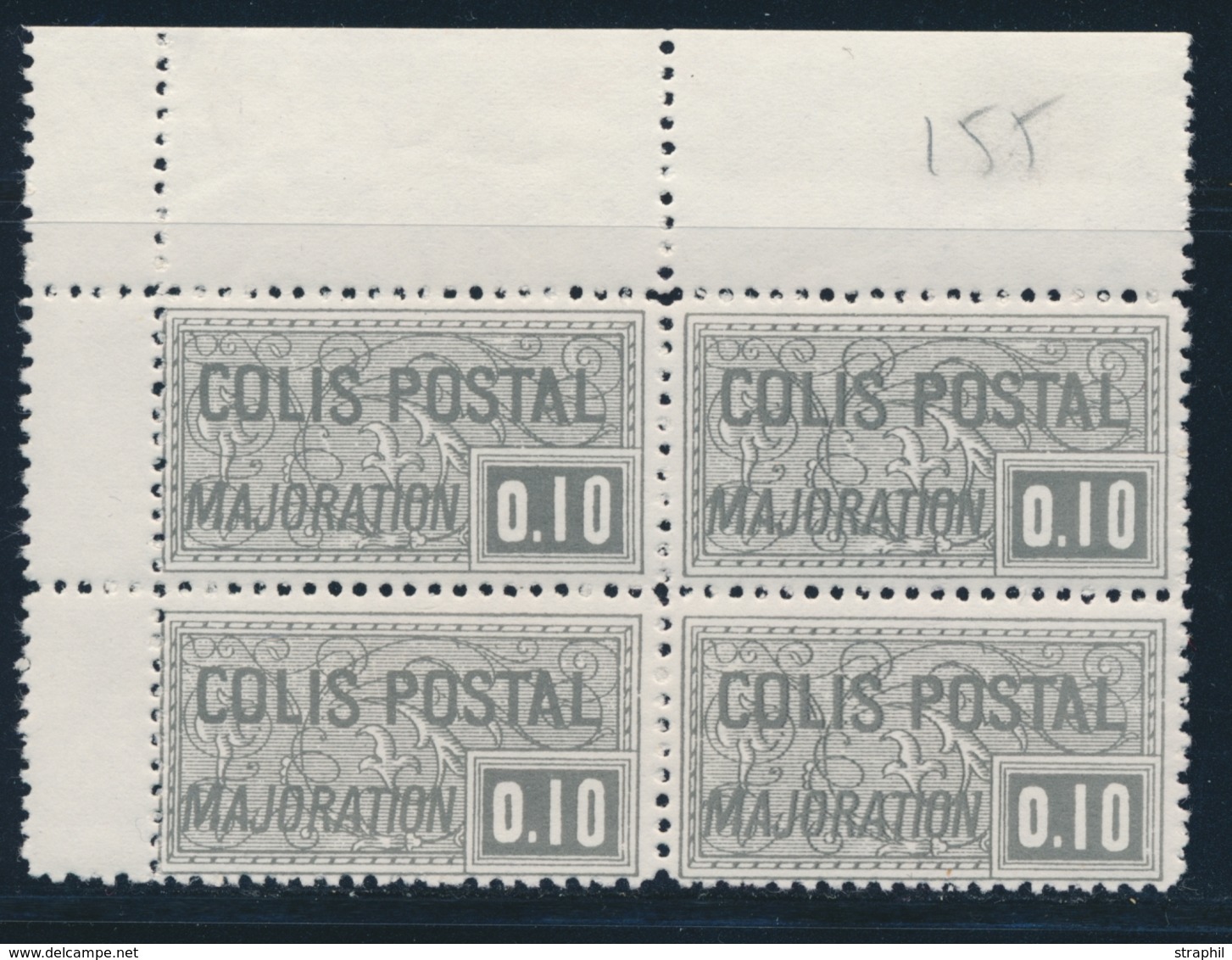 ** N°155 - 0,10 Gris - Bloc De 4 - BDF - TB - Neufs