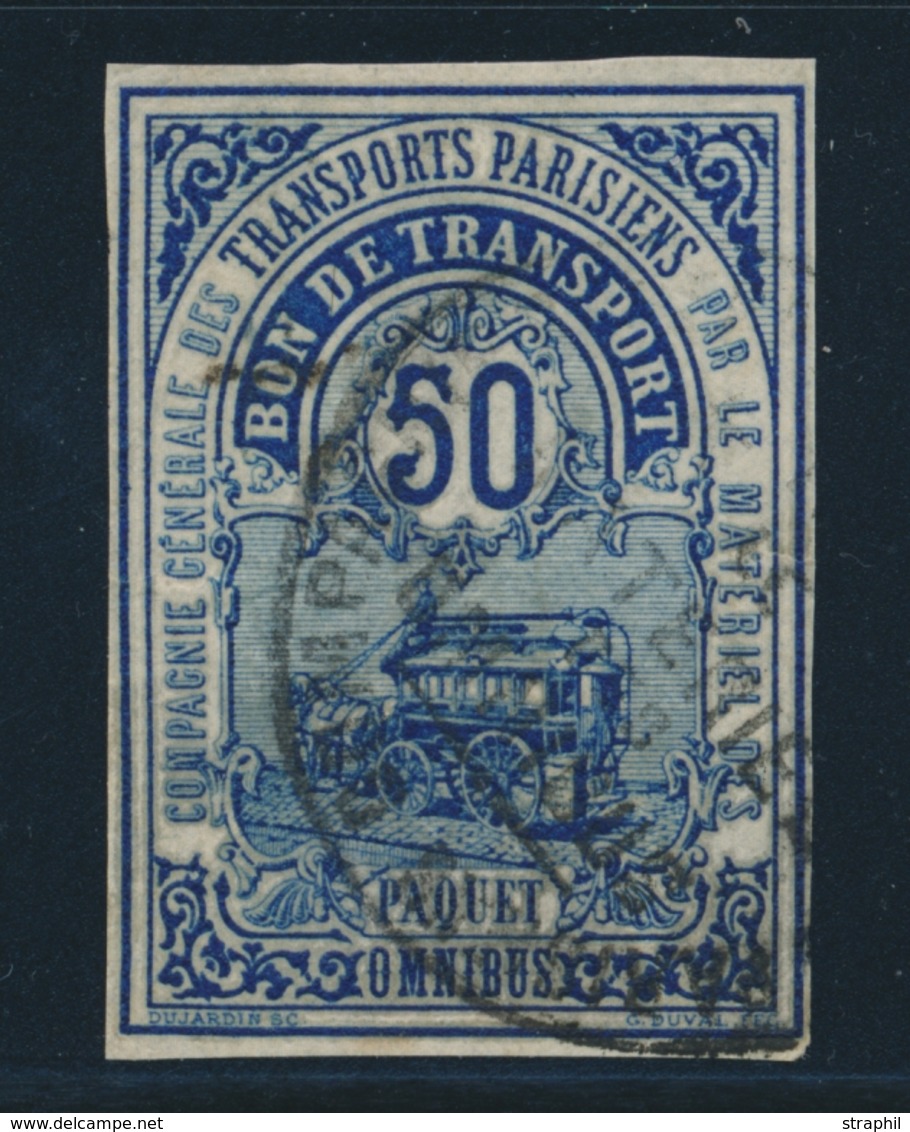 O COL. POSTAUX DE PARIS POUR PARIS (Réf. Maury) N°2 - 50c Bleu - Cie Transports Parisiens - TB - Neufs