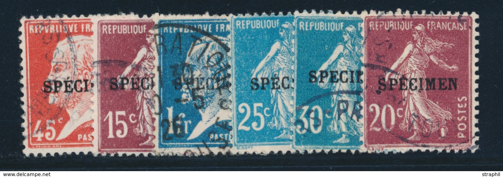 O N°139/40, 175, 179, 189, 192 - SPECIMEN - TB - Cours D'Instruction