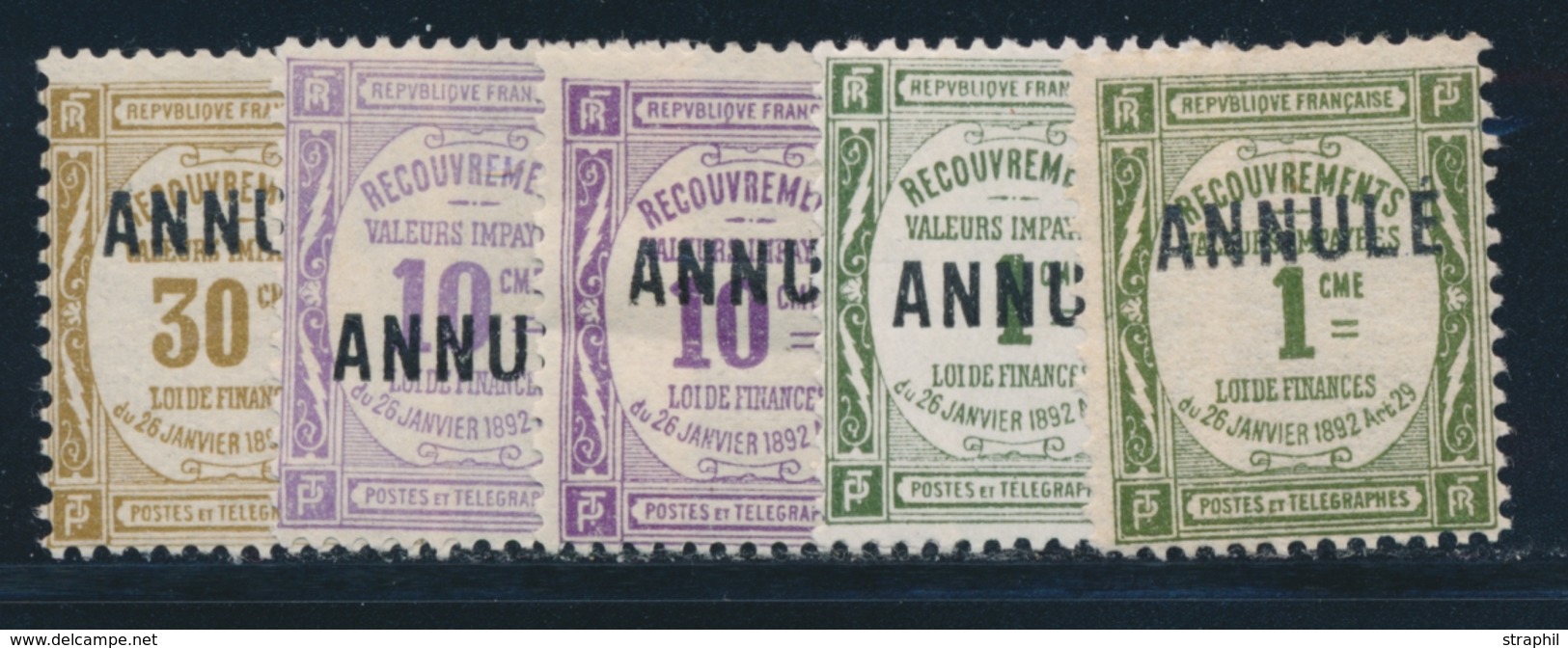 * TIMBRES TAXE N°43/44 X2, 46 - Le N°46 ** - ANNULE - TB - Cours D'Instruction