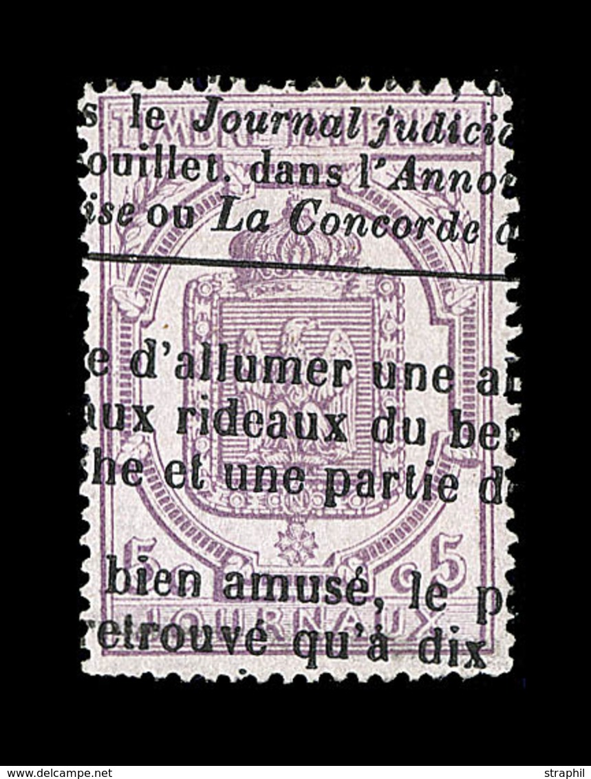 O N°10 - 5c Lilas - Certif. JF Brun - TB - Newspapers