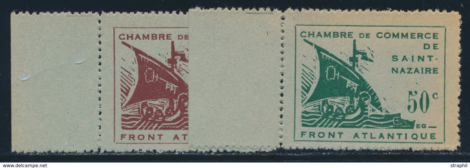 (*) SAINT NAZAIRE N°8/9 - BDF - Signé - TB - Guerre (timbres De)