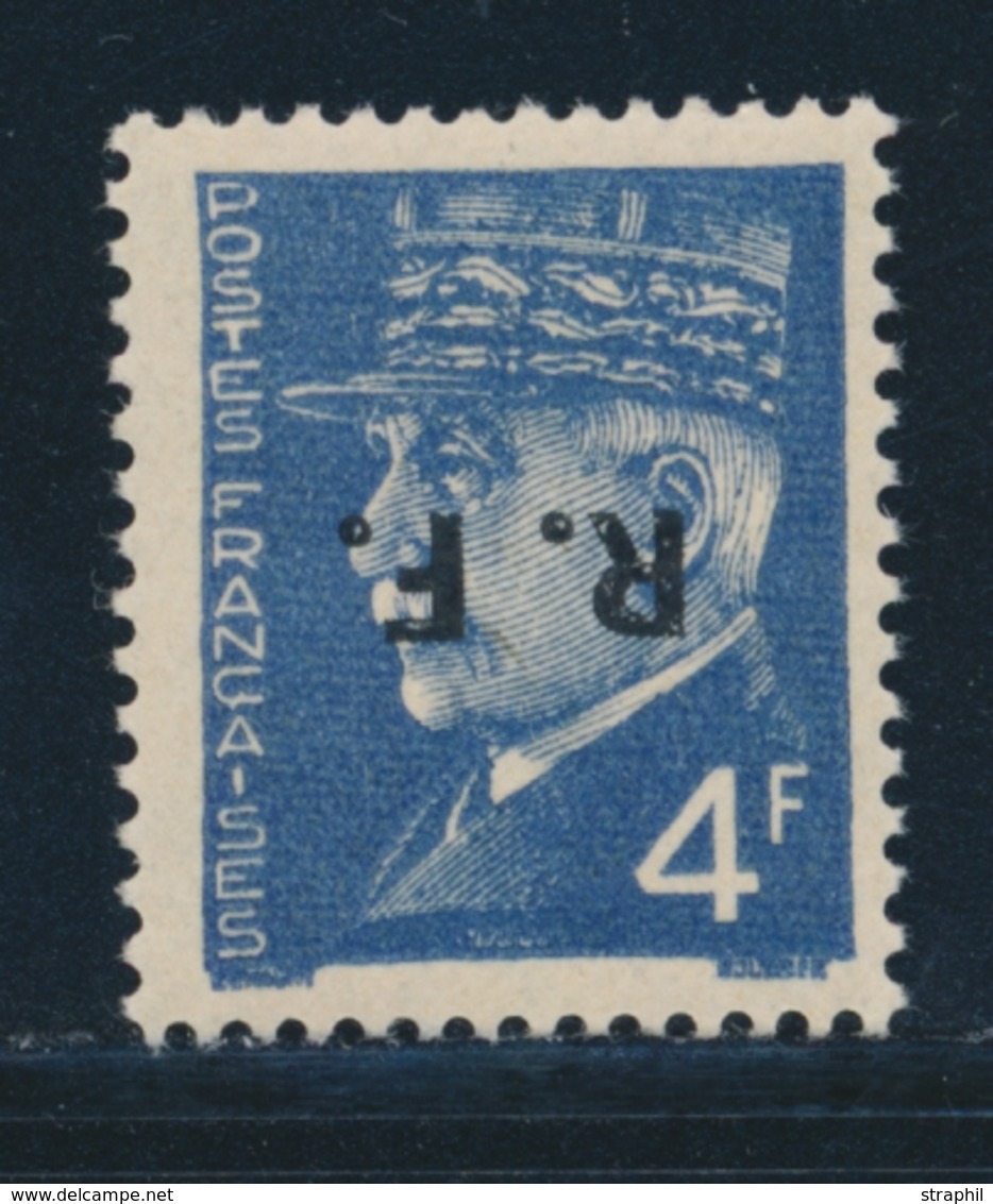 ** Bordeaux - N°10a - 4F Bleu - Surch Renversée -Type III - Signé MAYER - TB - Liberación