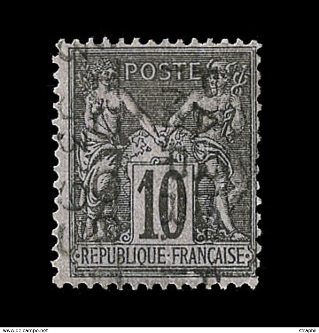 O N°16 - 10c Noir S/lilas - TB - 1893-1947