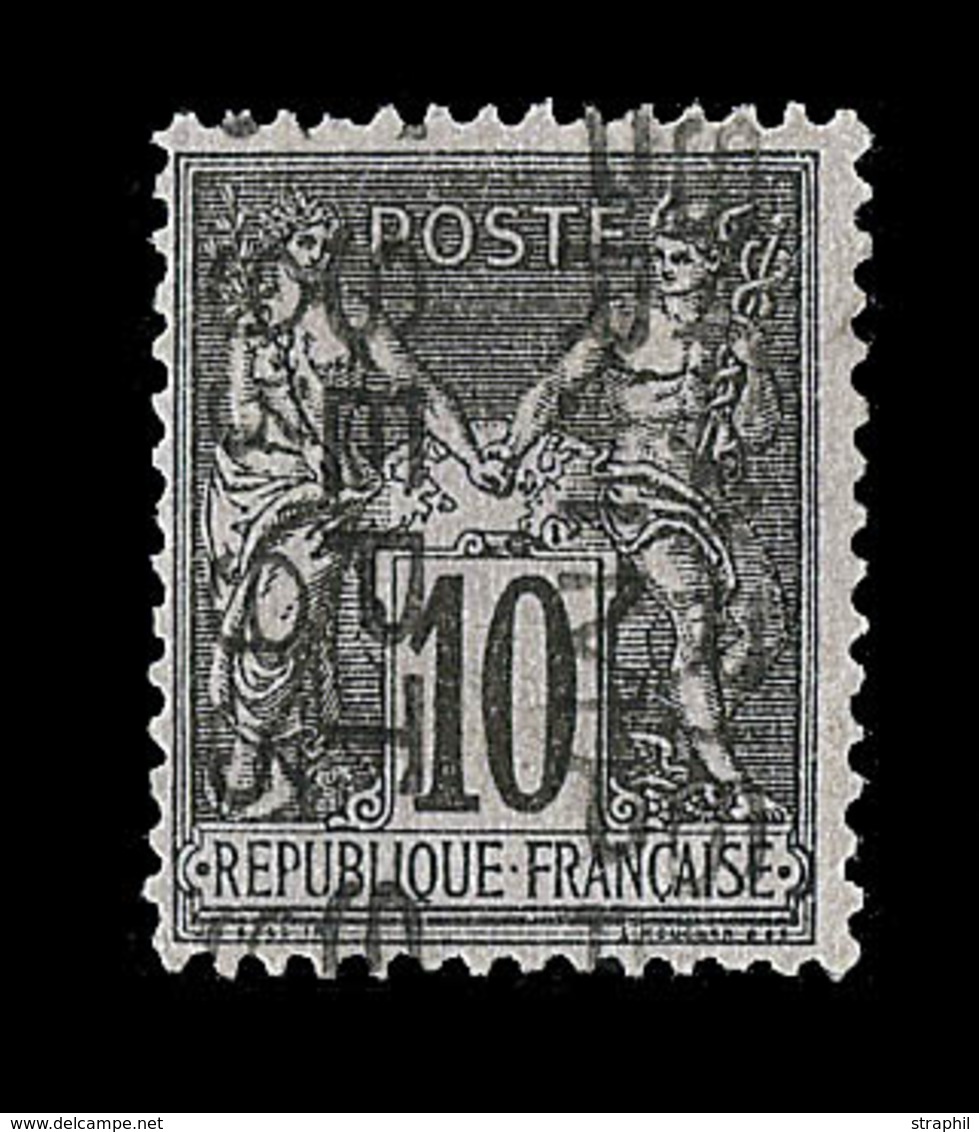 O N°16 - 10c Noir S/lilas - Signé Calves - TB - 1893-1947