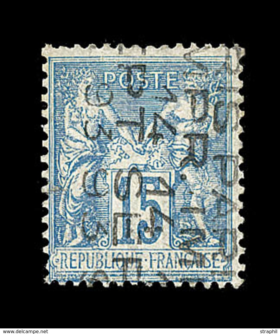 O N°17 - 15c Bleu - Infime Pelurage - Signé Calves - B - 1893-1947