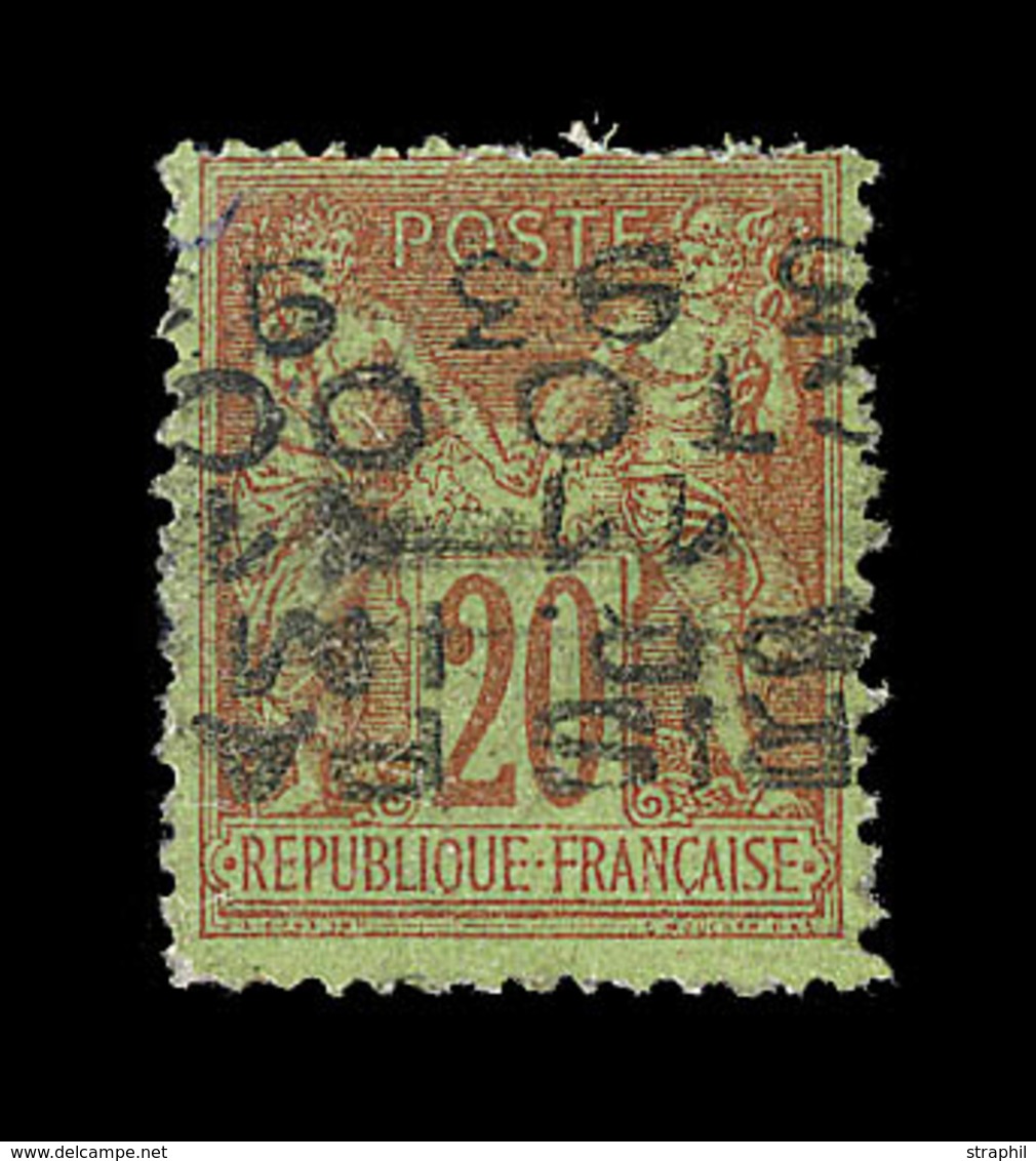 * N°18 - 20c Brique S/vert - Surch. Horiz. - Signé Calves - Qques Petits Défts - 1893-1947