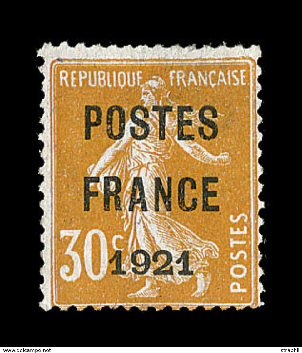 (*) N°35 - 30c Orange - POSTES FRANCE - 1921 - TB - 1893-1947