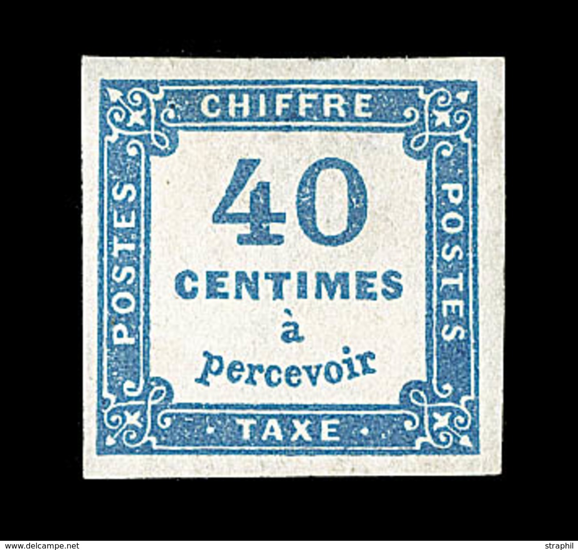 * N°7 - 40c Bleu - Signé Maury - TB - 1859-1959 Mint/hinged