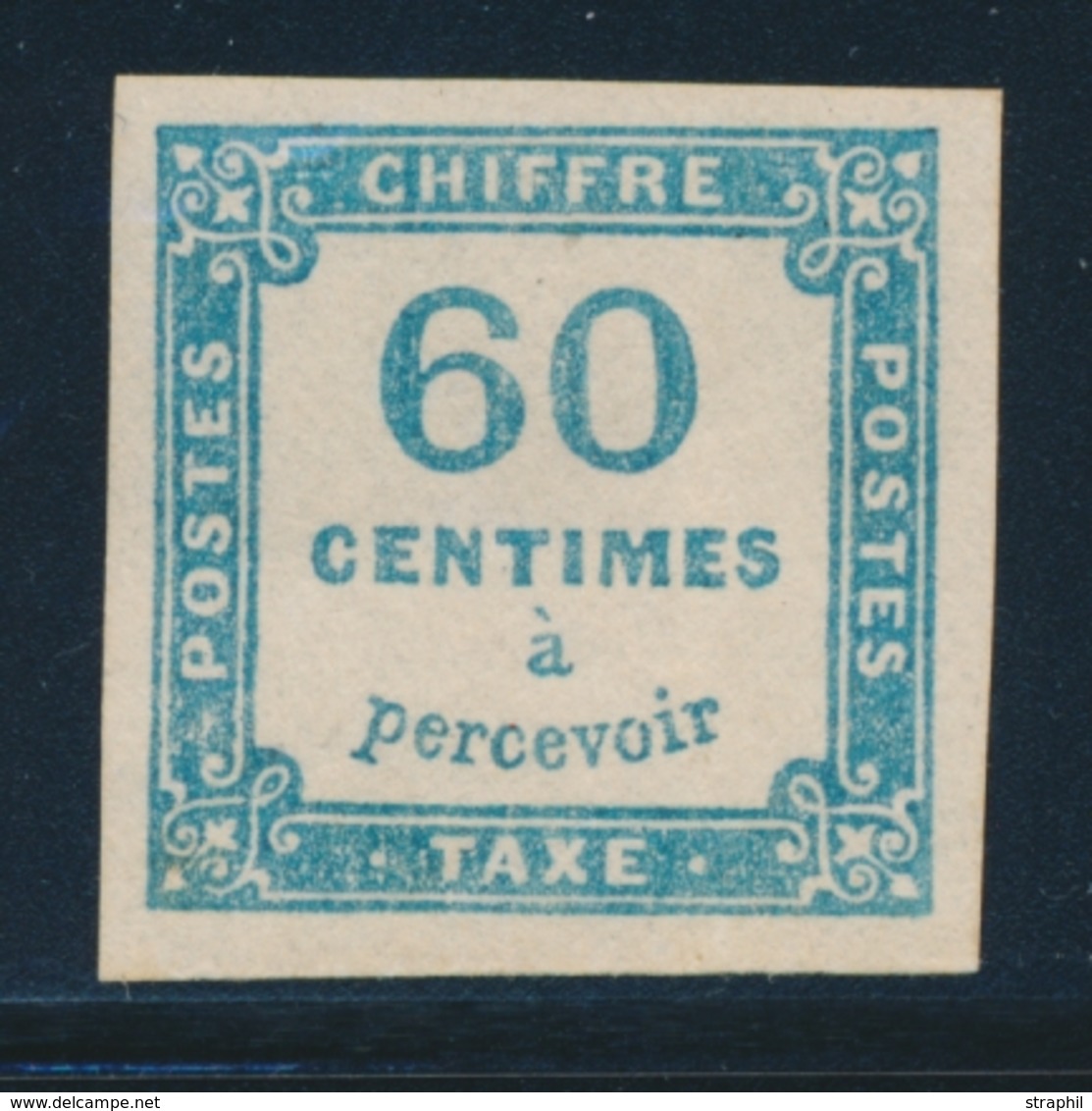 * N°9 - 60c Bleu - Signé Calves - TB - 1859-1959 Nuevos