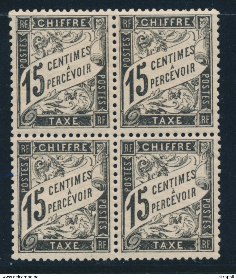 **/* N°16 - 15c Noir - Bloc De 4 - TB Centrage - TB - 1859-1959 Neufs