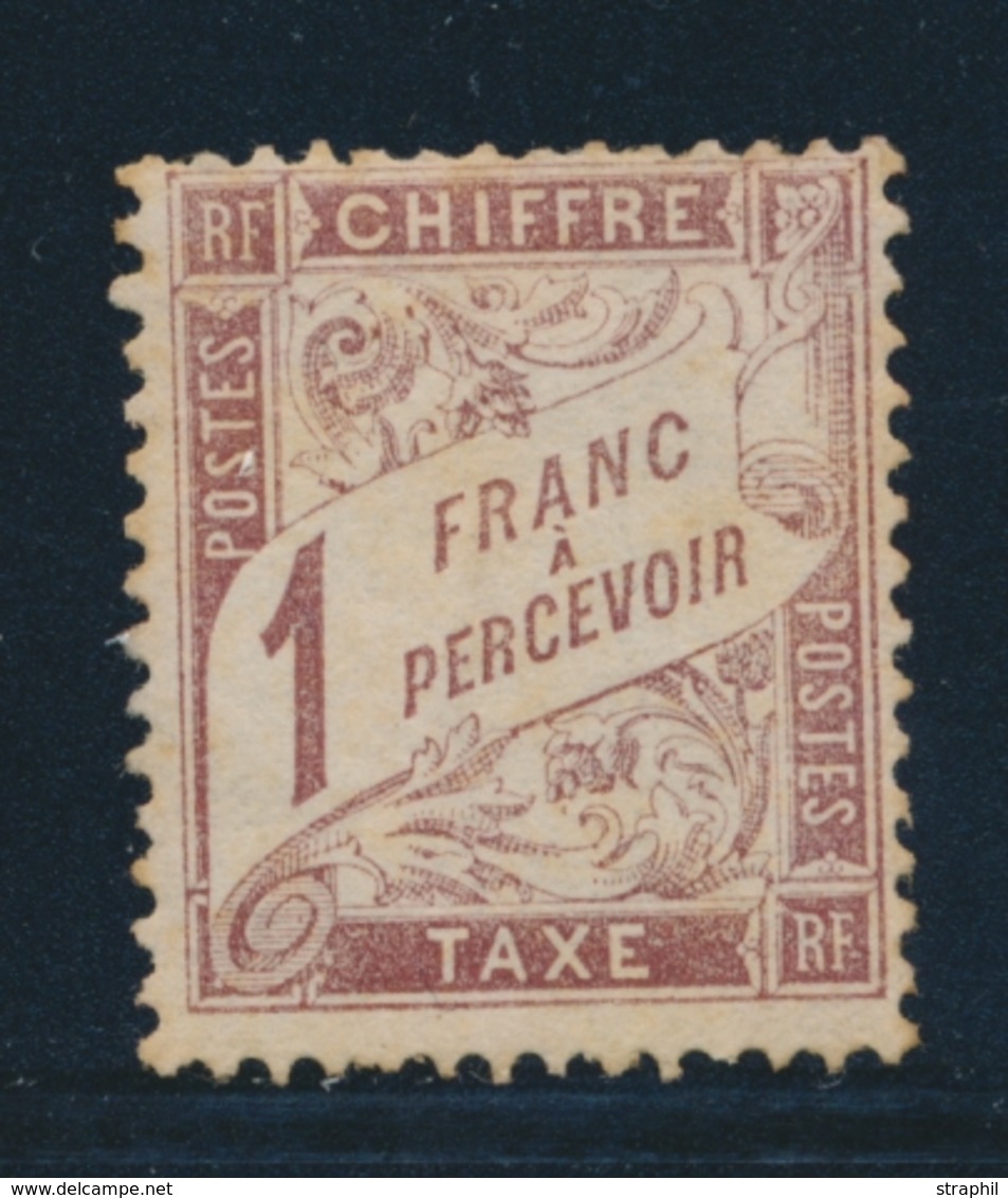 * N°25 - 1F Marron - Rousseur - 1859-1959 Postfris