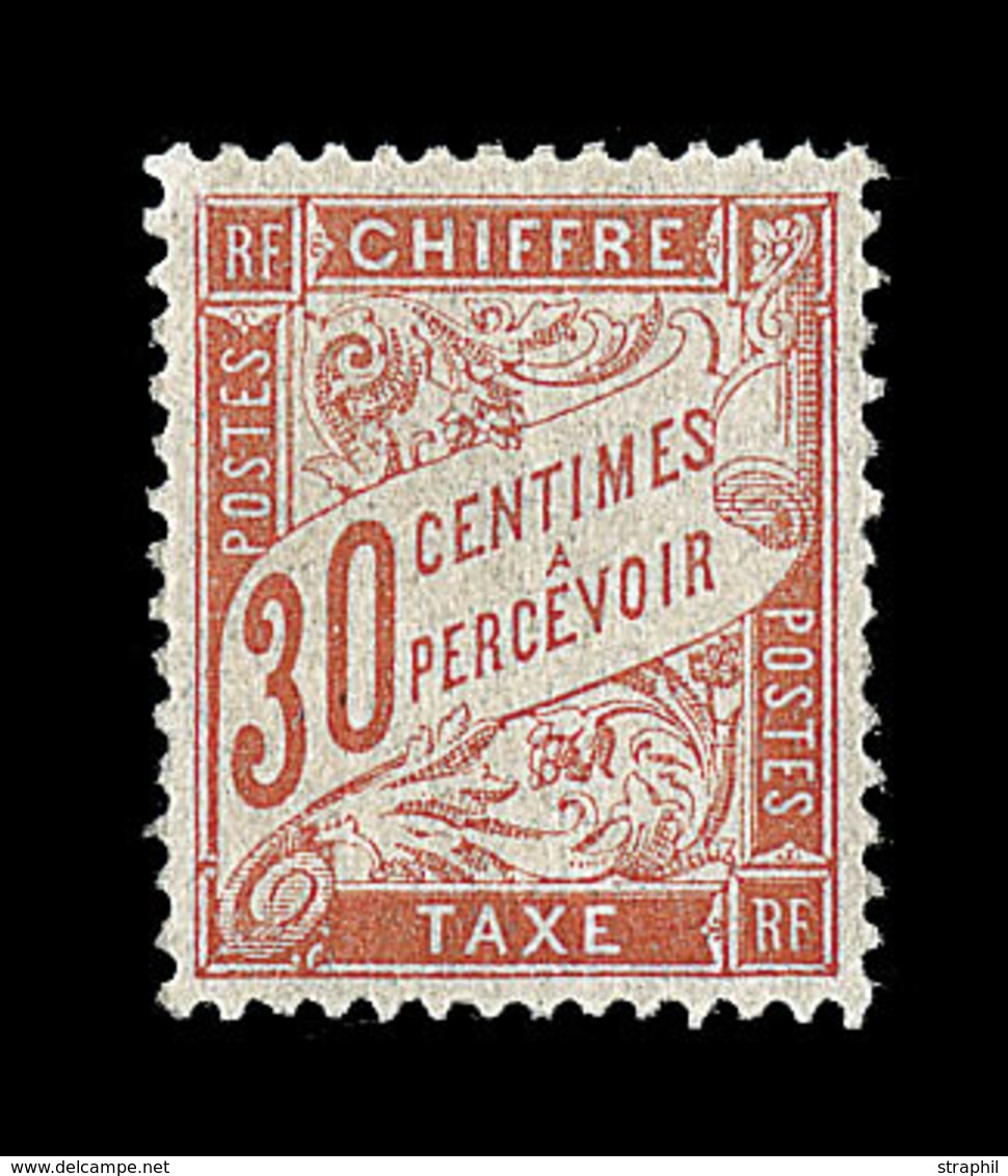 ** N°34 - 30c Rouge Orange - Léger Pli Vertic. - Signé Calves - 1859-1959 Mint/hinged