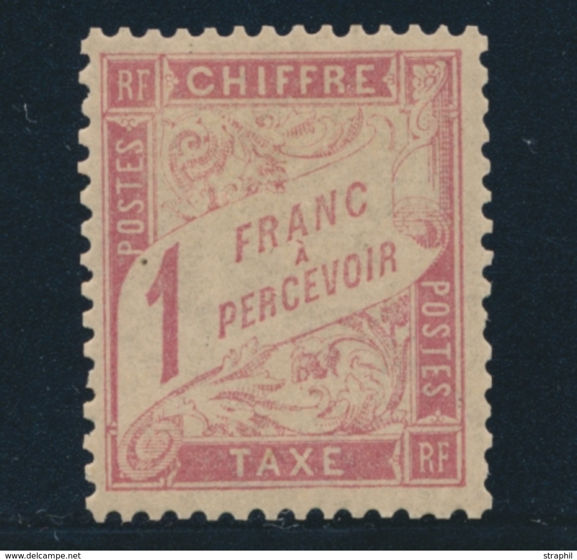 ** N°39 - 1F Rose S/paille - Signé Calves - TB - 1859-1959 Postfris